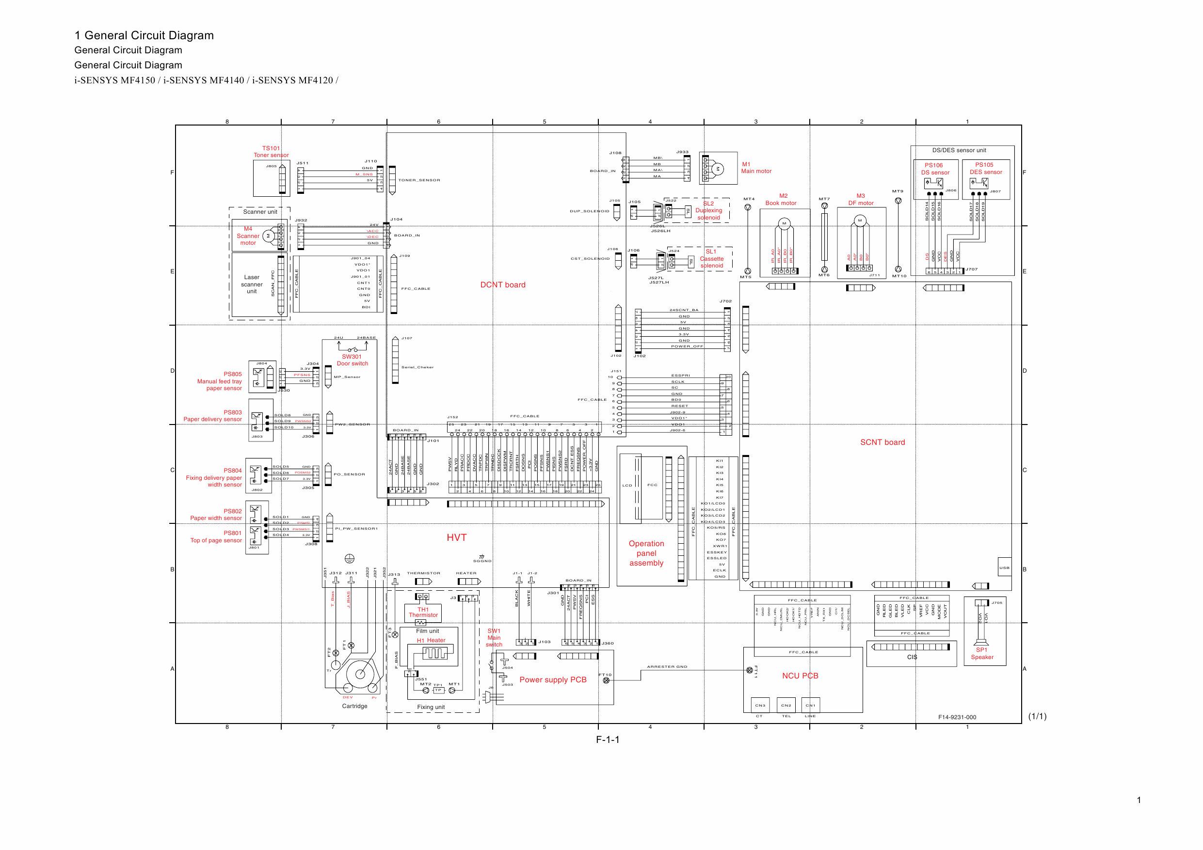 Canon imageCLASS MF-4100 4120 4122 4140 4150 Circuit Diagram-6